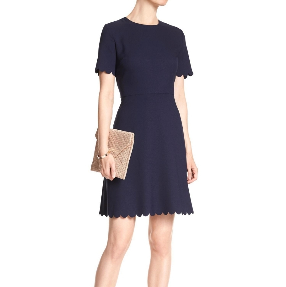 Banana Republic Factory Scalloped Hem Dress